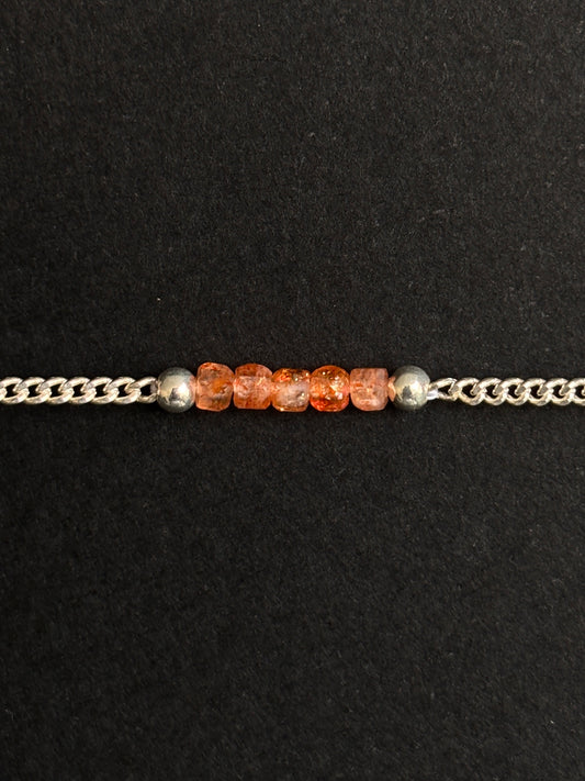 PIEDRA SOL PULSERA PLATA