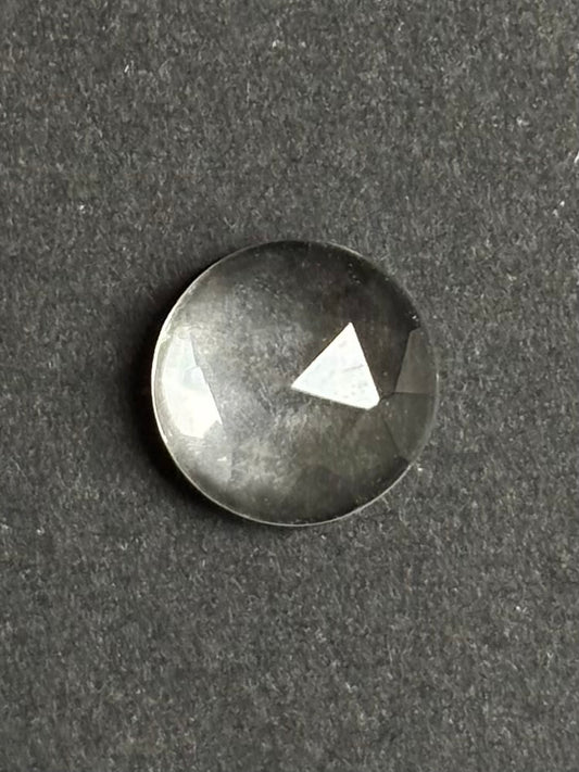 CUARZO CRISTAL CABUJÓN FACETADO CIRCULAR