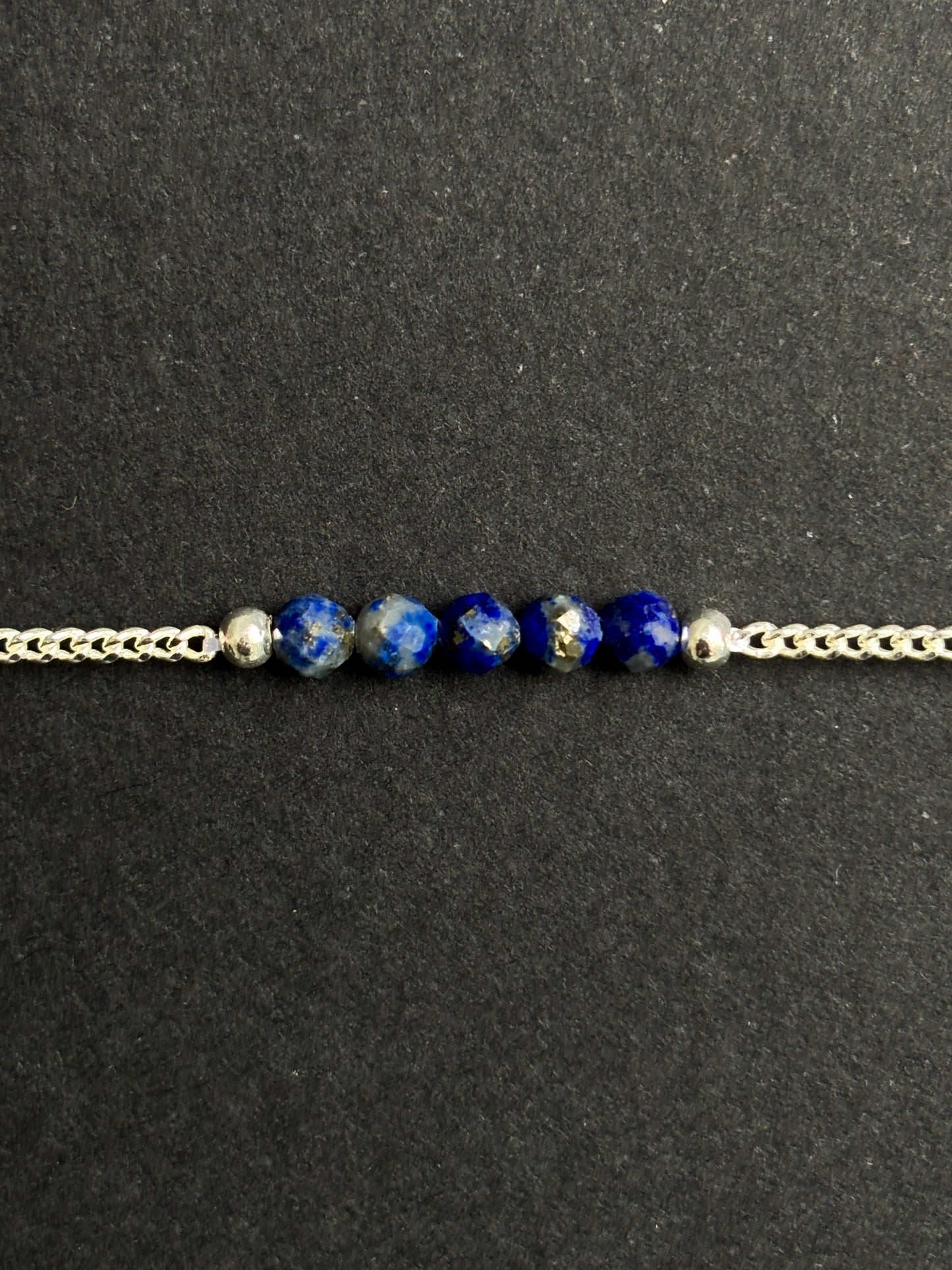 LAPISLÁZULI PULSERA PLATA