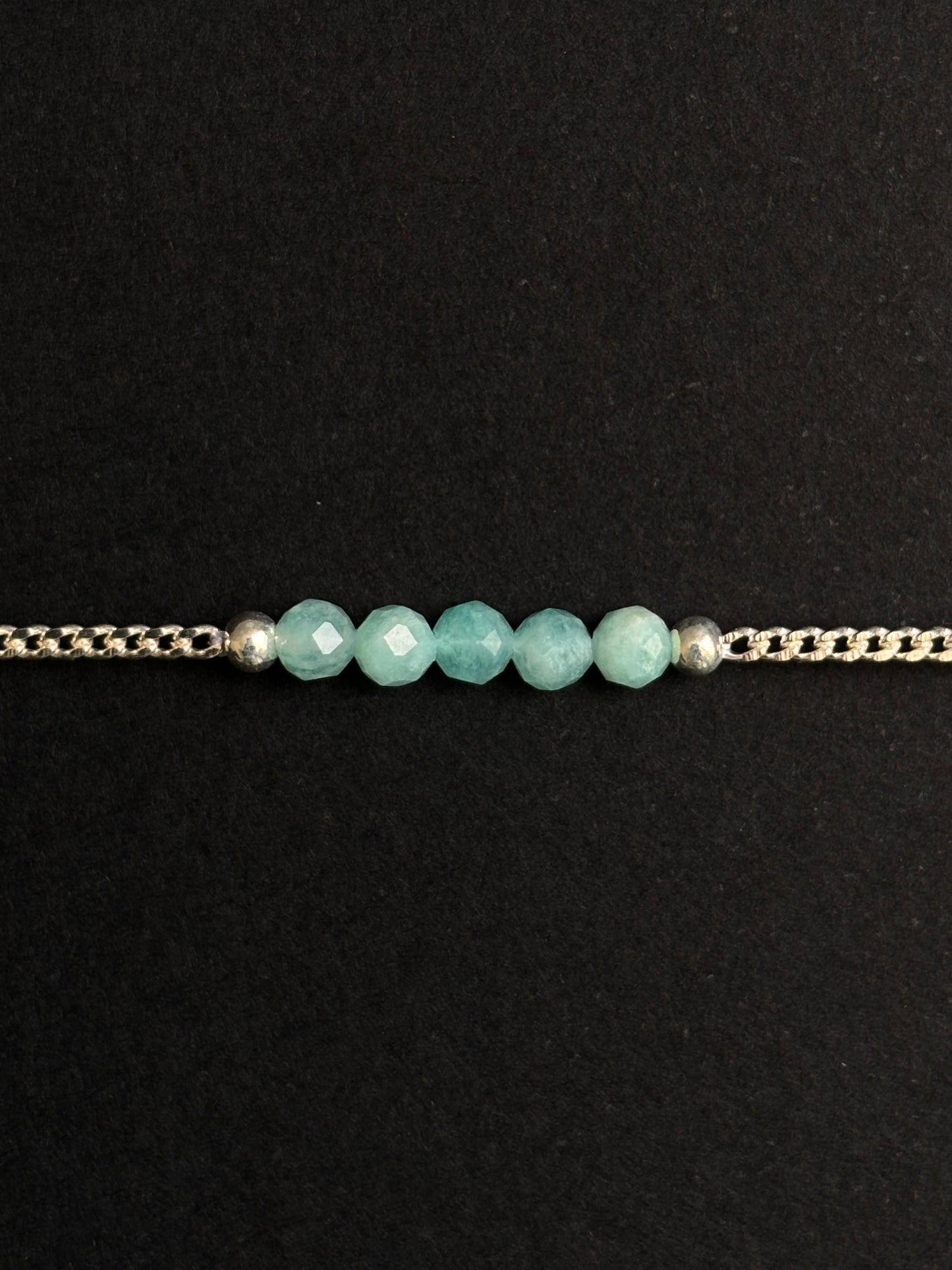 AMAZONITA PULSERA PLATA