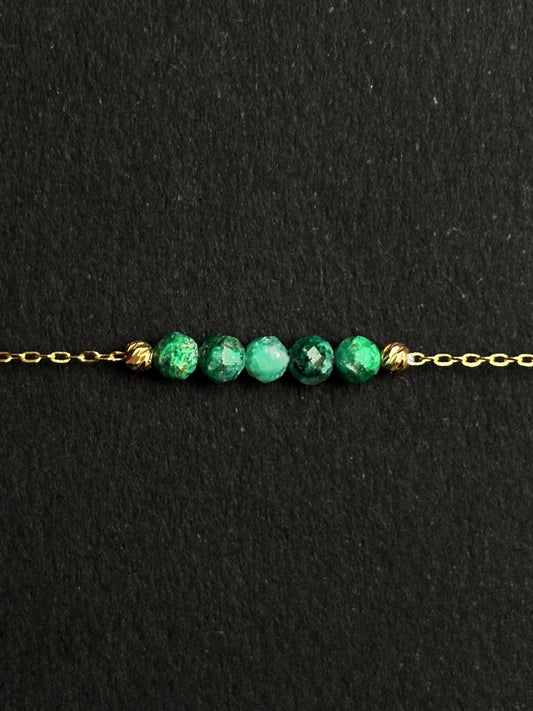 CRISOCOLA PULSERA ORO