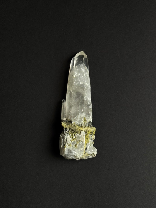 CUARZO CRISTAL Y EPIDOTA PUNTA