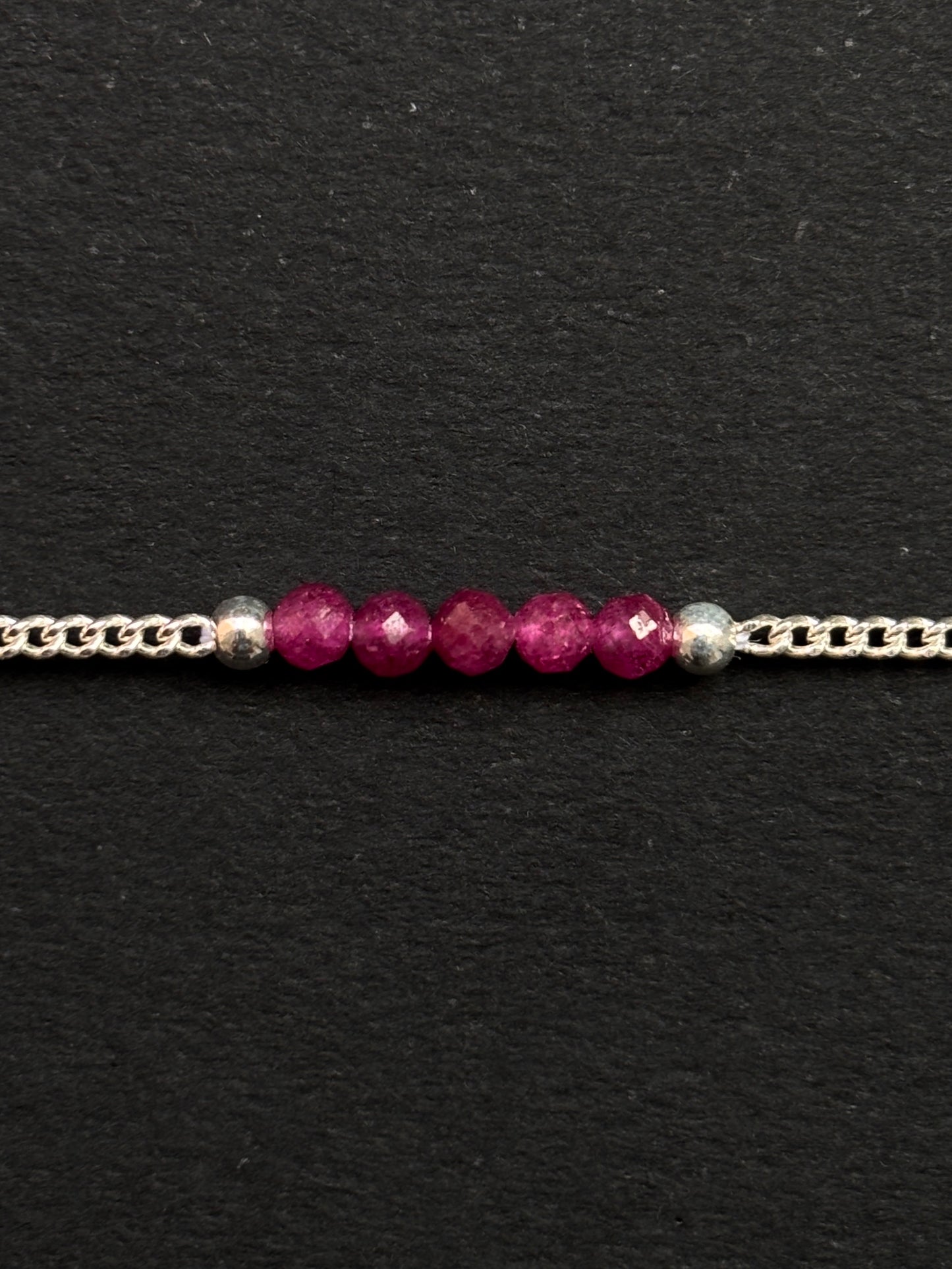 RUBÍ PULSERA PLATA