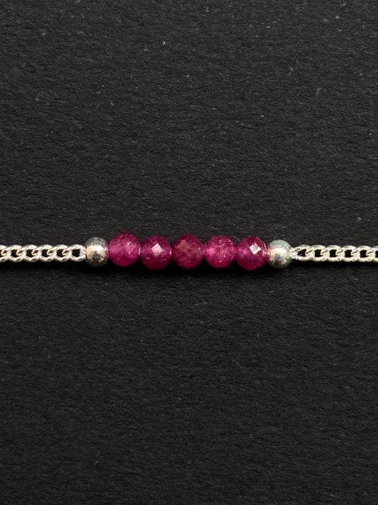 RUBÍ PULSERA PLATA