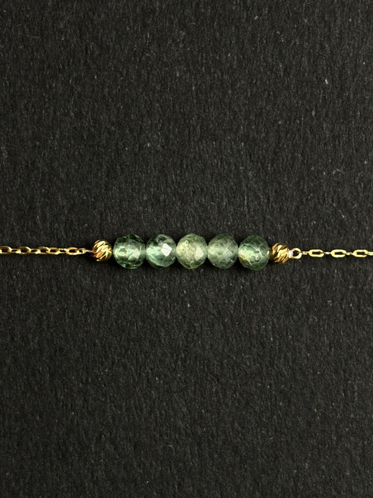 APATITO VERDE PULSERA ORO