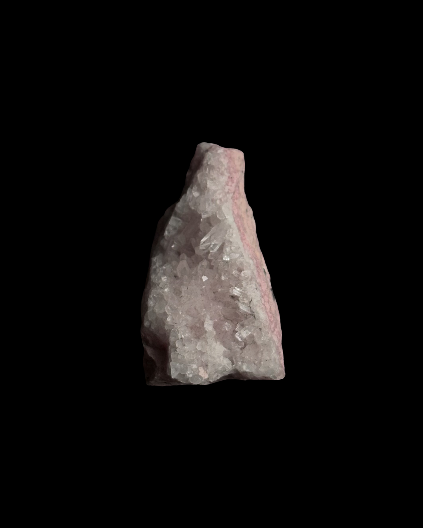 CUARZO CRISTAL Y RODONITA DRUSA (M)