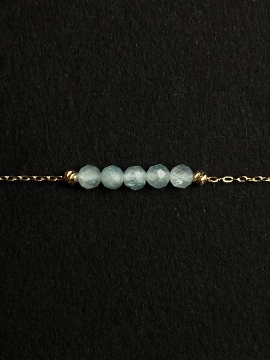 AGUAMARINA PULSERA ORO