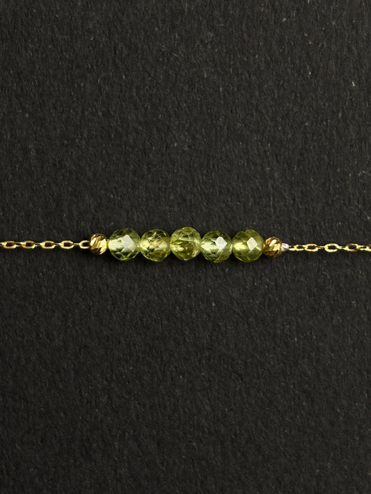 PERIDOTO PULSERA ORO