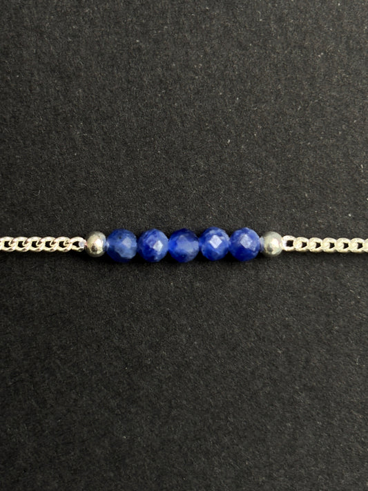 SODALITA PULSERA PLATA
