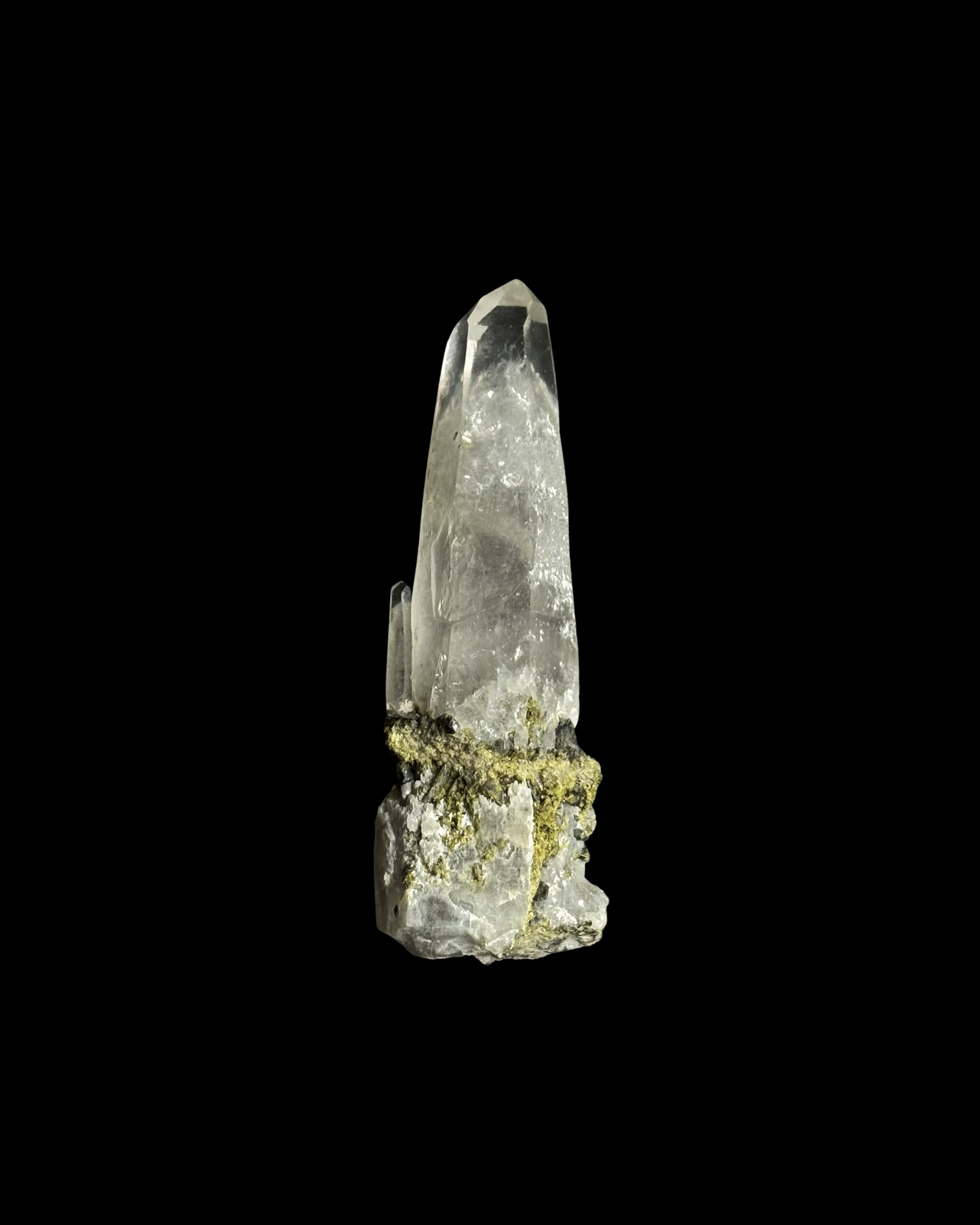 CUARZO CRISTAL Y EPIDOTA PUNTA (L)