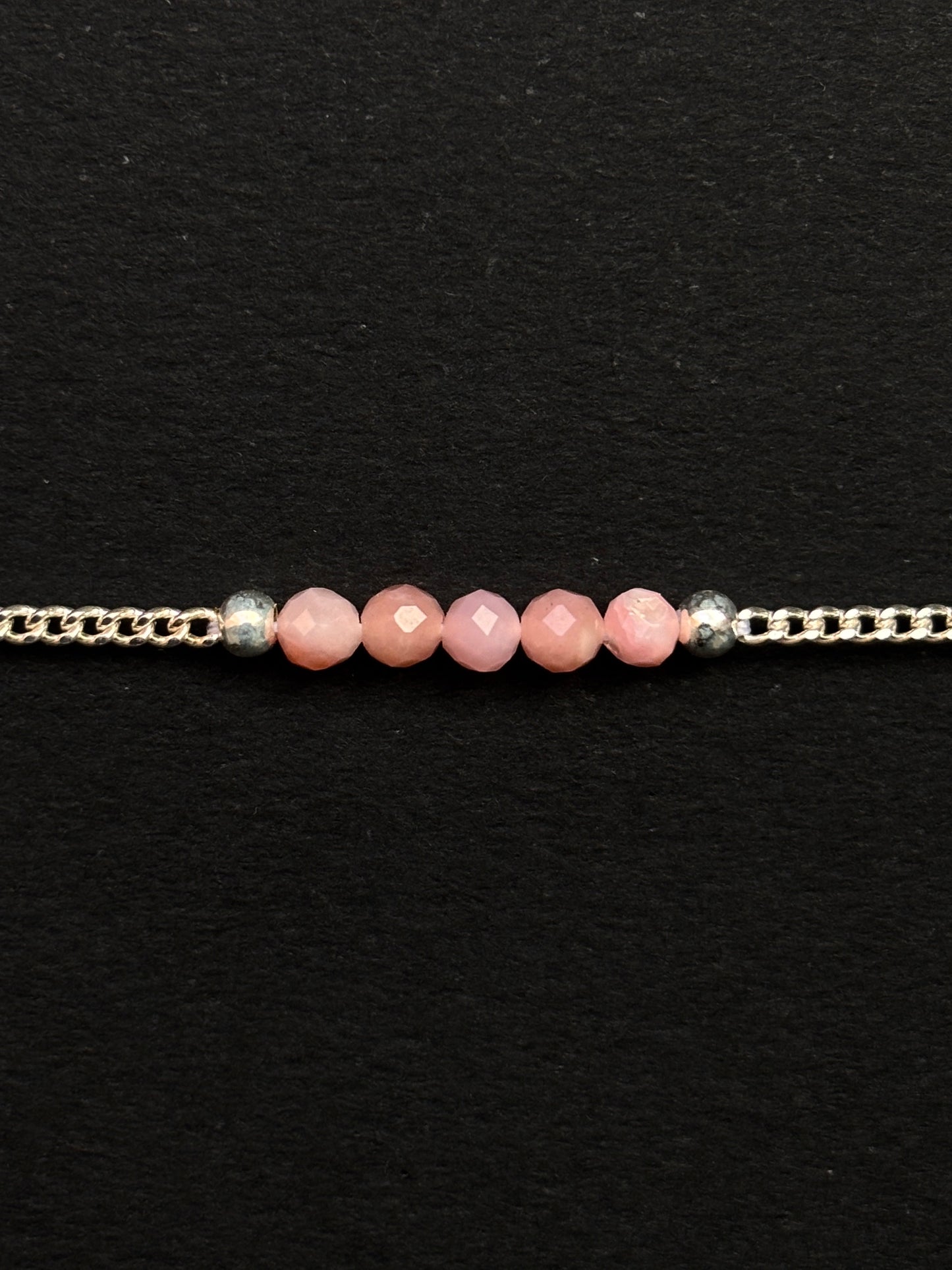 ÓPALO ROSA PULSERA PLATA