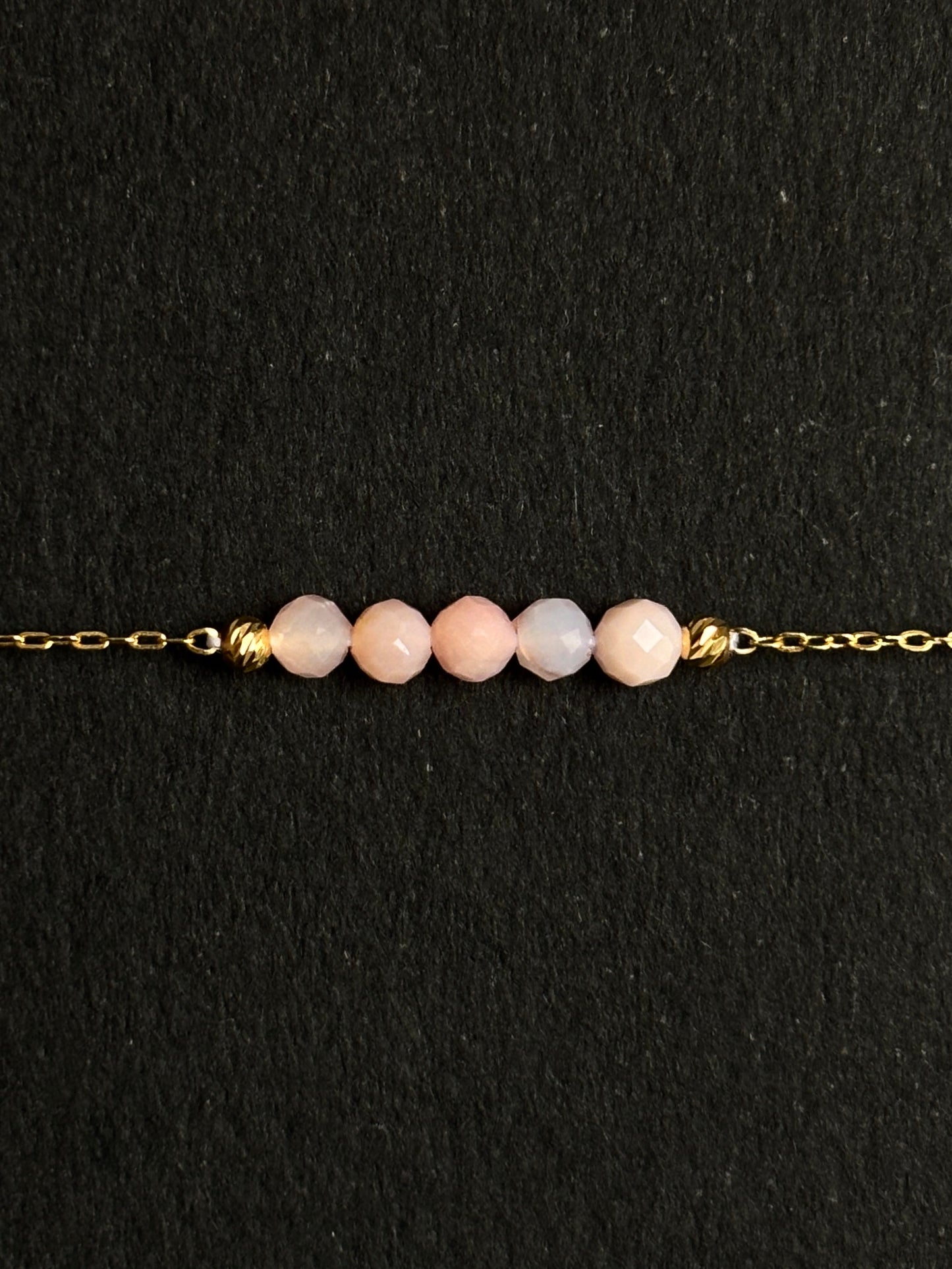 ÓPALO ROSA PULSERA ORO