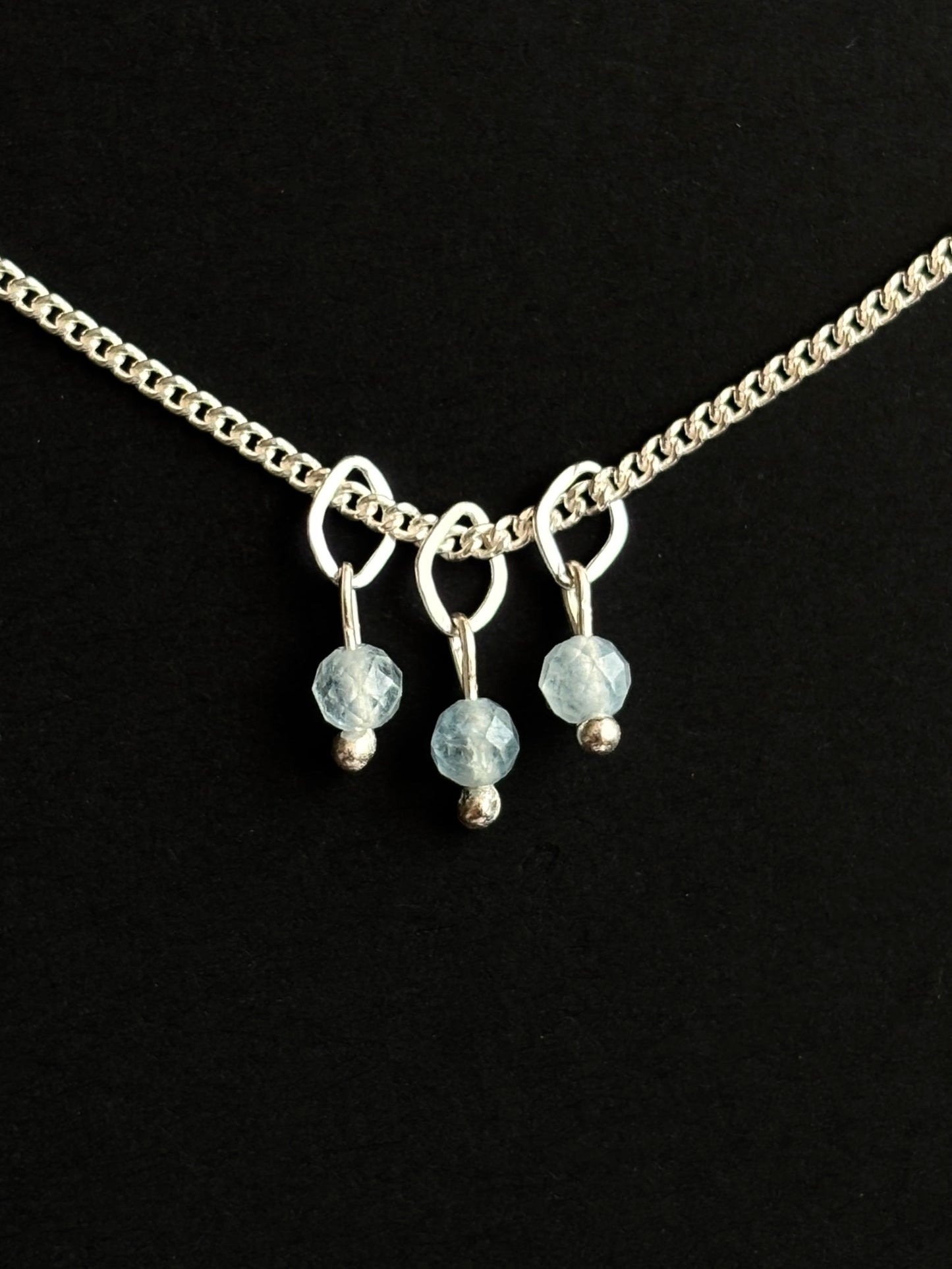 AGUAMARINA COLLAR PLATA