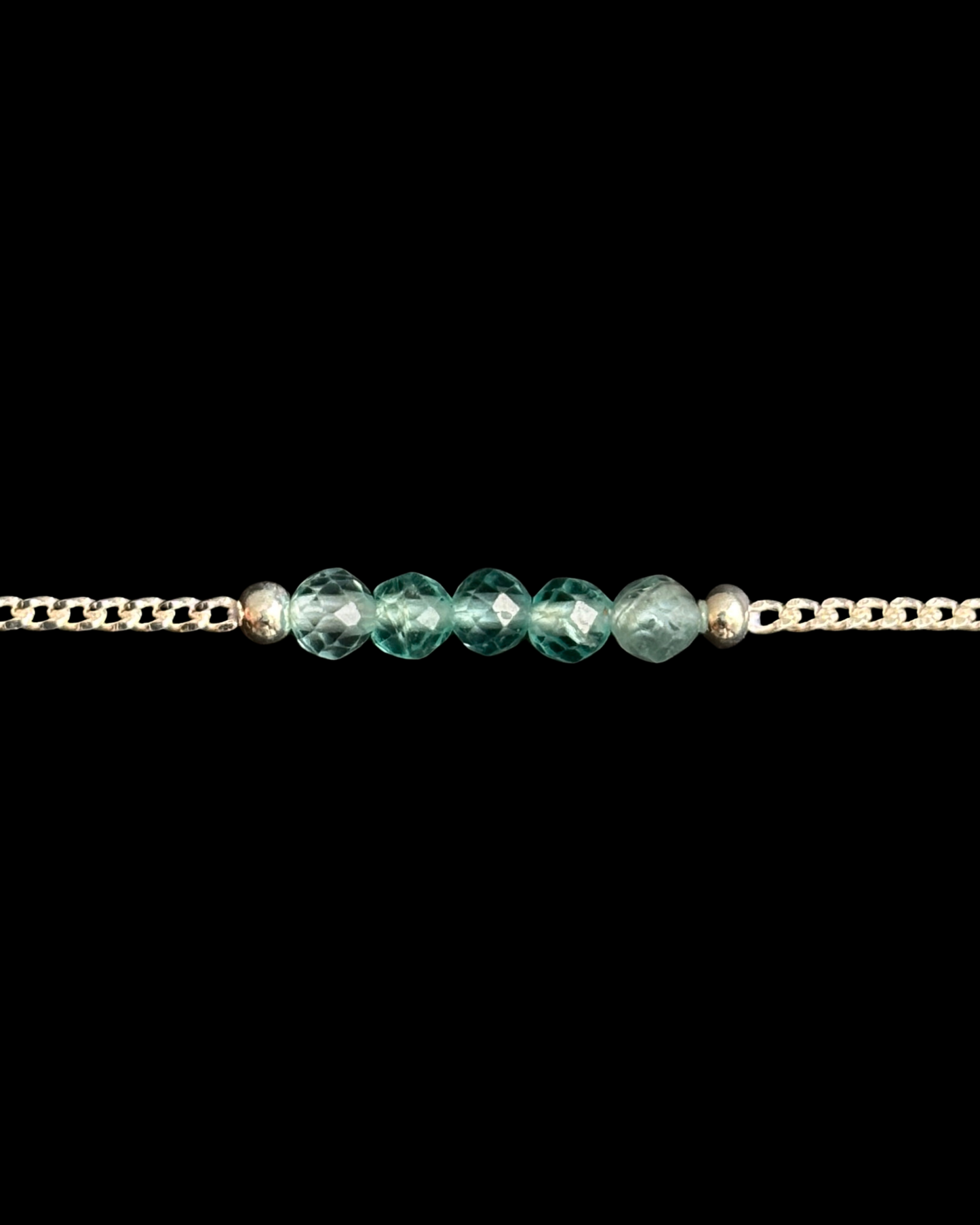 APATITO CELESTE PULSERA PLATA