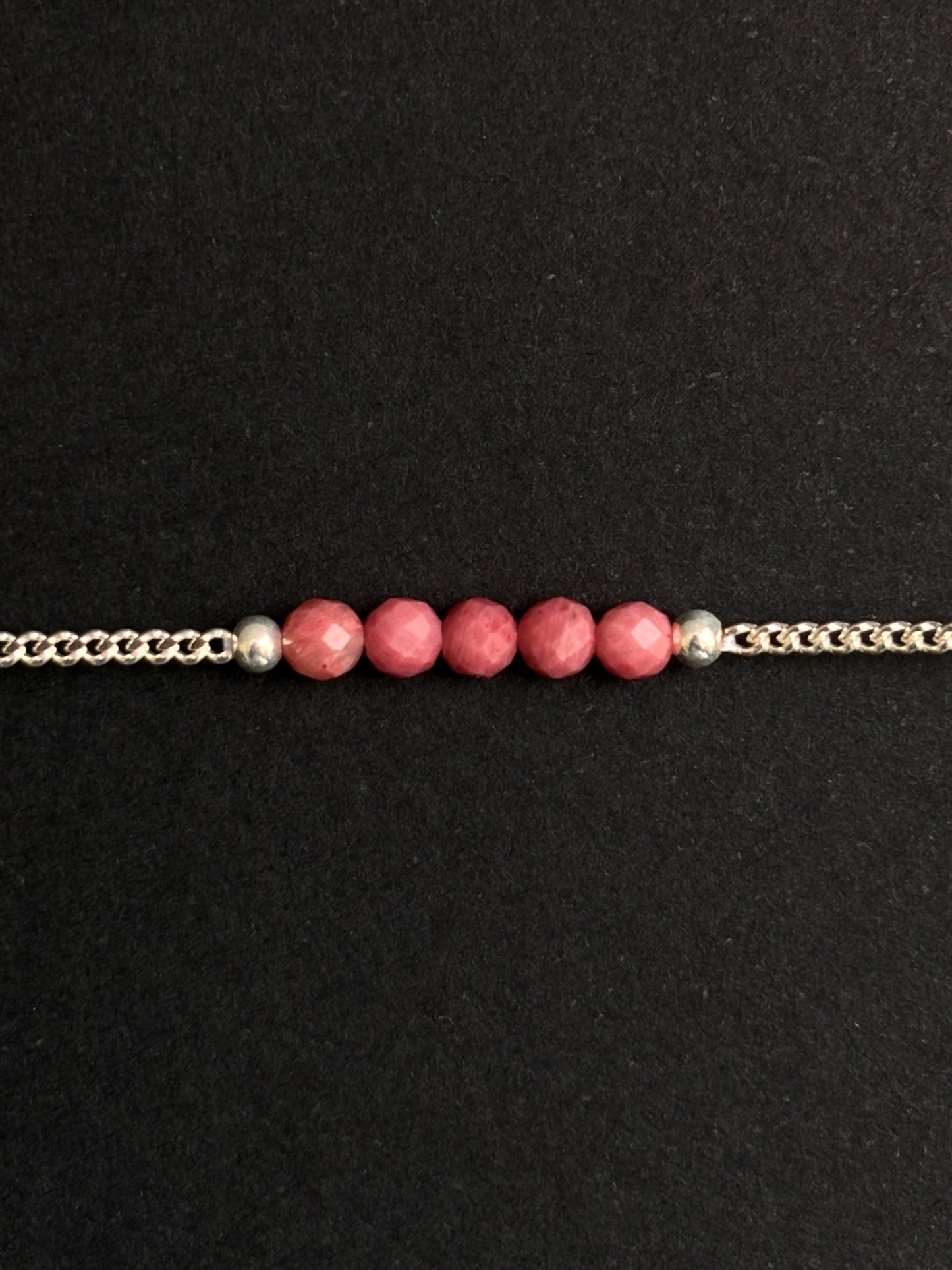 RODONITA PULSERA PLATA