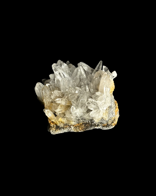 CUARZO CRISTAL Y LIMONITA CLUSTER (M)