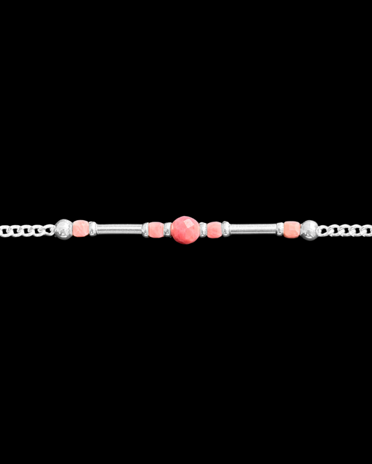 RODONITA PULSERA PLATA