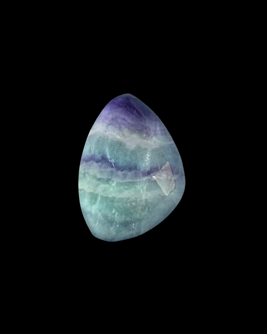 FLUORITA BICOLOR CABUJÓN FACETADO (TRIANGULAR) (S)