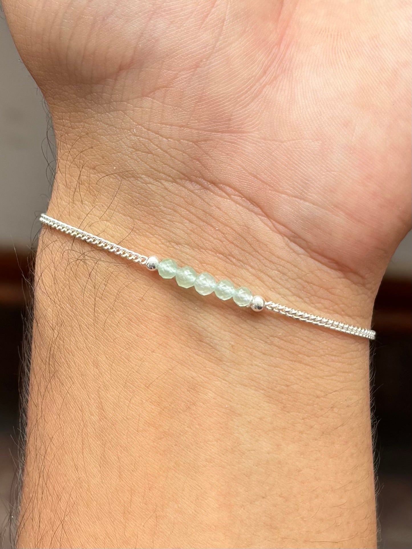 AVENTURINA PULSERA PLATA