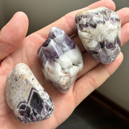 polished chevron amethyst