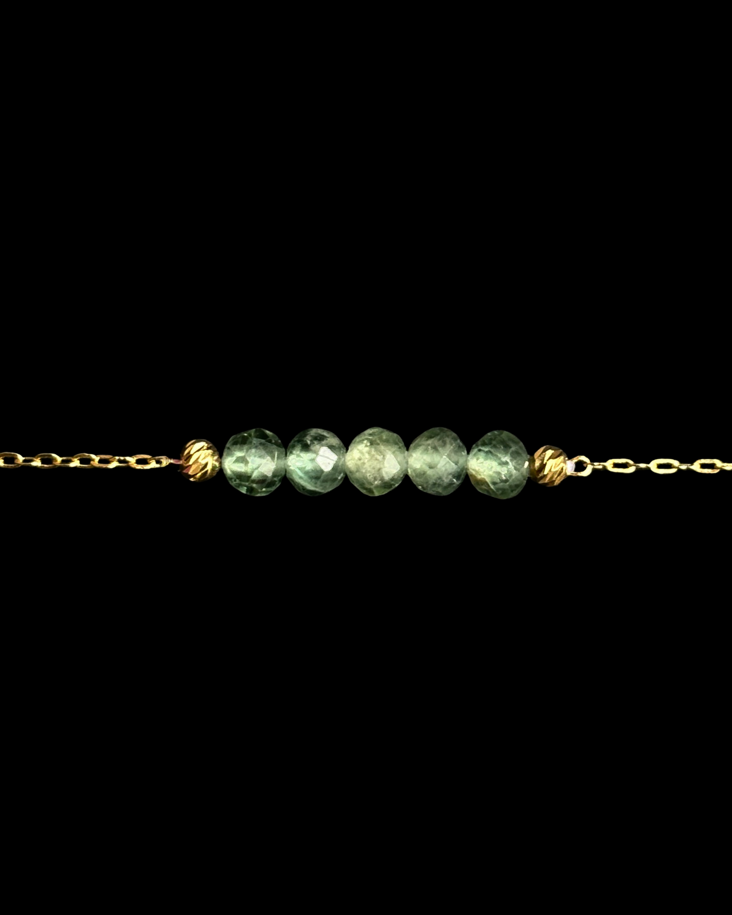 APATITO VERDE PULSERA ORO