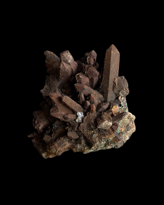CUARZO CRISTAL Y ÓXIDO COBRE CLUSTER (XL)
