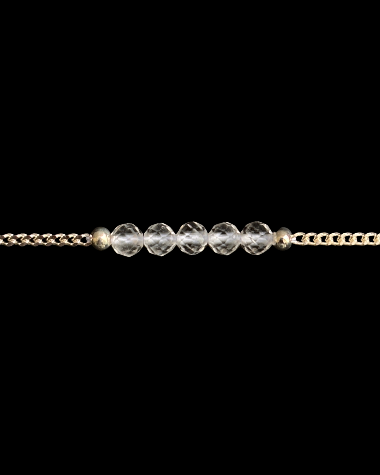 CUARZO CRISTAL PULSERA PLATA
