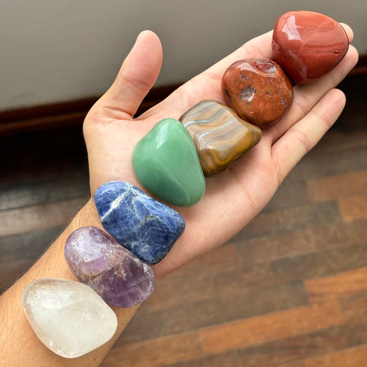 set 7 polished chakras