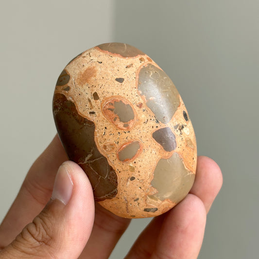 leopard jasper palm stone