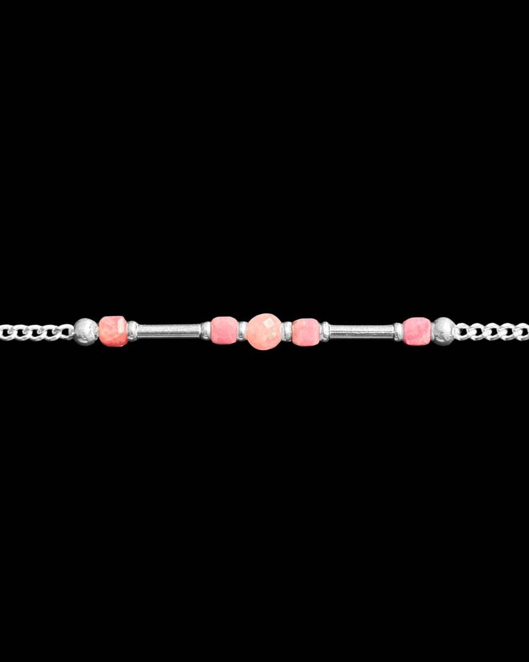 RODOCROSITA PULSERA PLATA