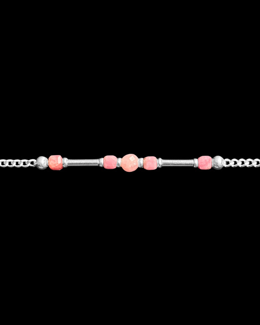 RODOCROSITA PULSERA PLATA