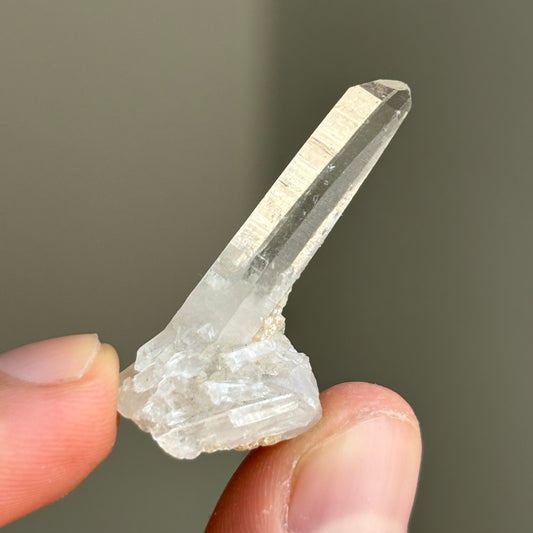 tip in crystal quartz matrix