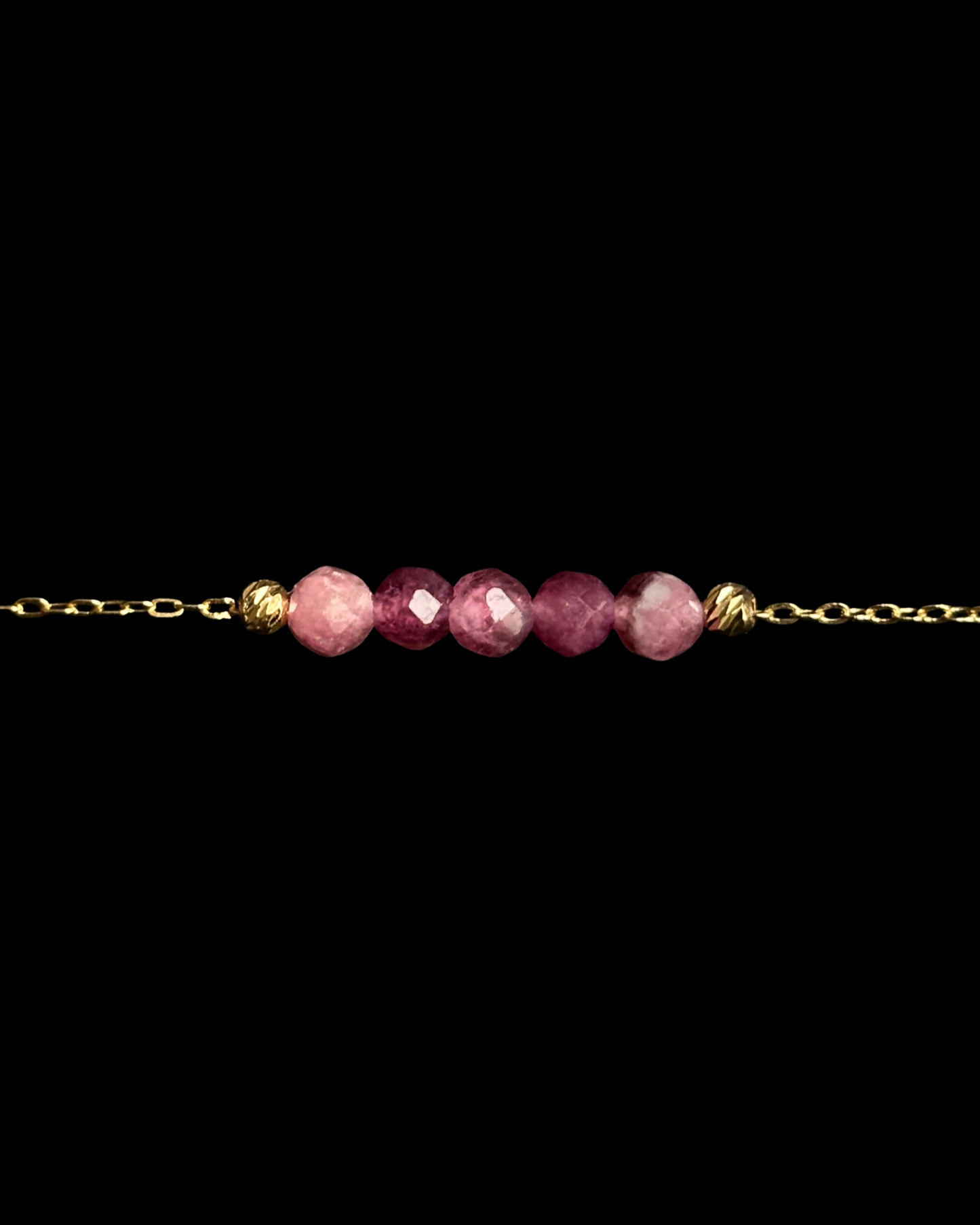 TURMALINA ROSA PULSERA ORO