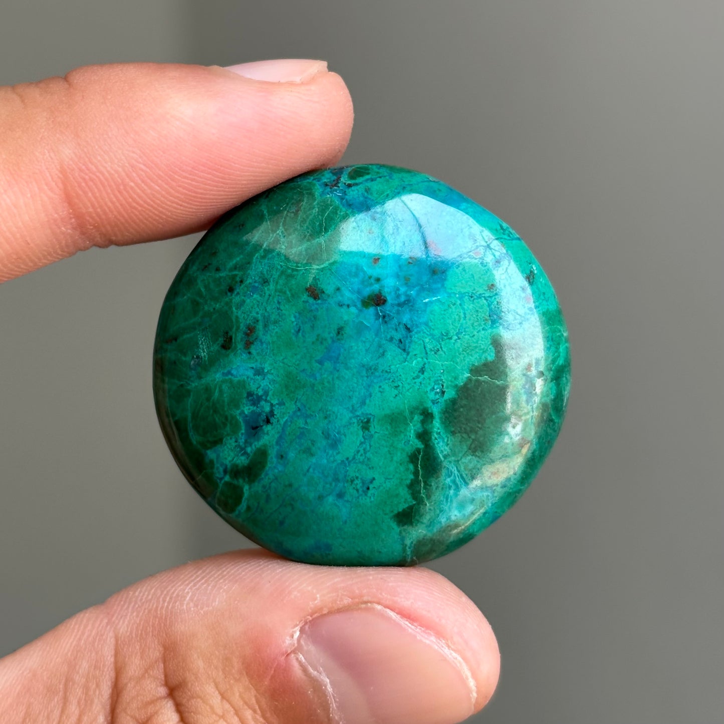 chrysocolla cabochon with malachite