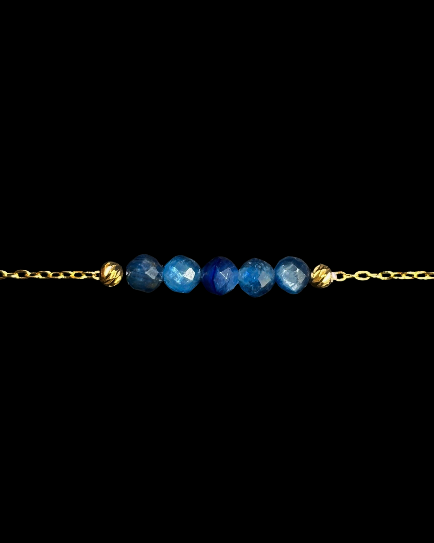 CIANITA AZUL PULSERA ORO
