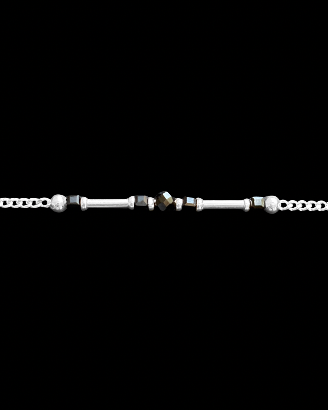 TURMALINA NEGRA PULSERA PLATA