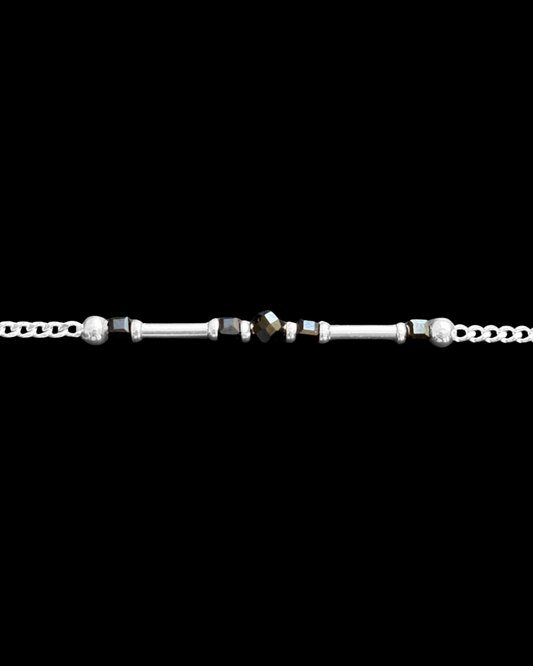 TURMALINA NEGRA PULSERA PLATA