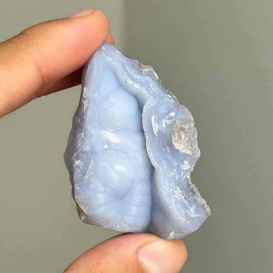 raw blue chalcedony