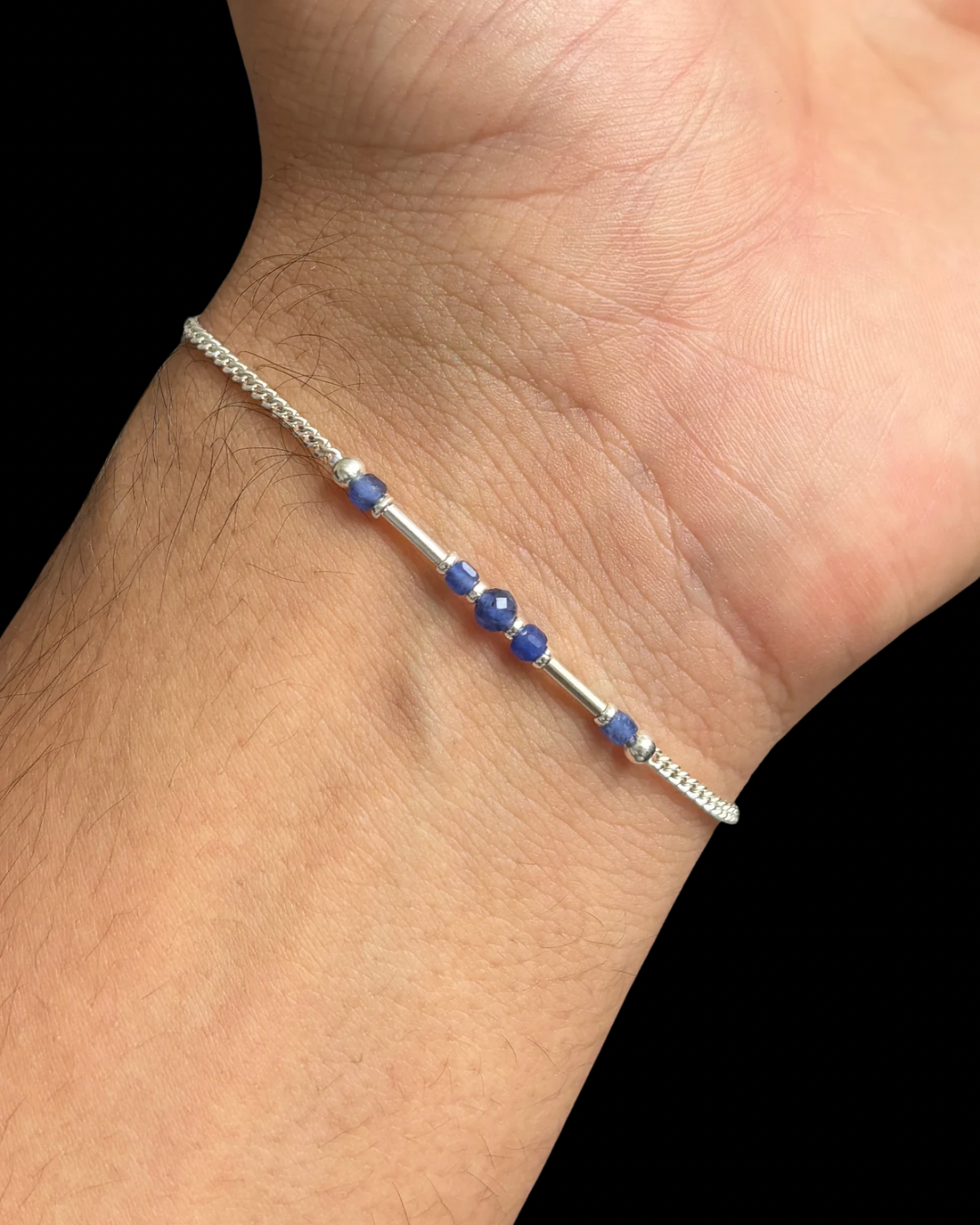 SODALITA PULSERA PLATA