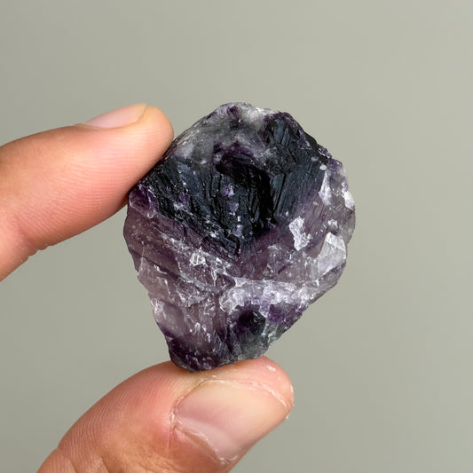 raw bicolor fluorite