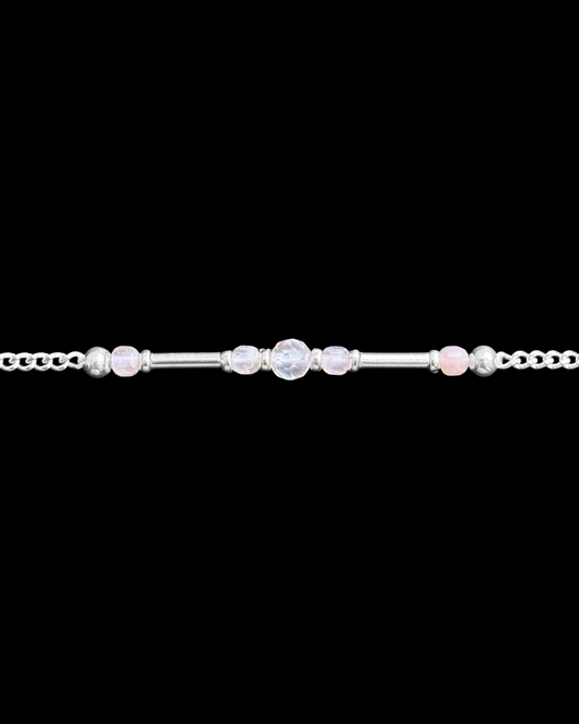 CUARZO ROSA PULSERA PLATA