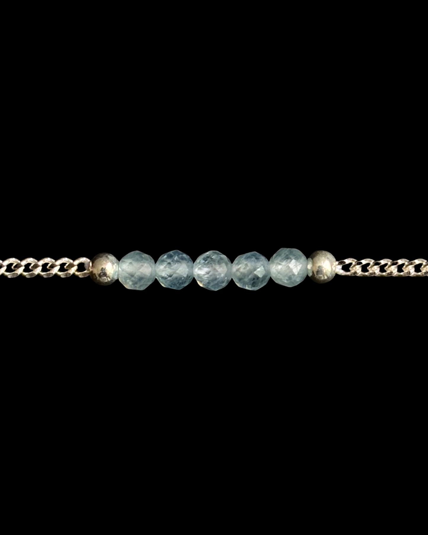 AGUAMARINA PULSERA PLATA