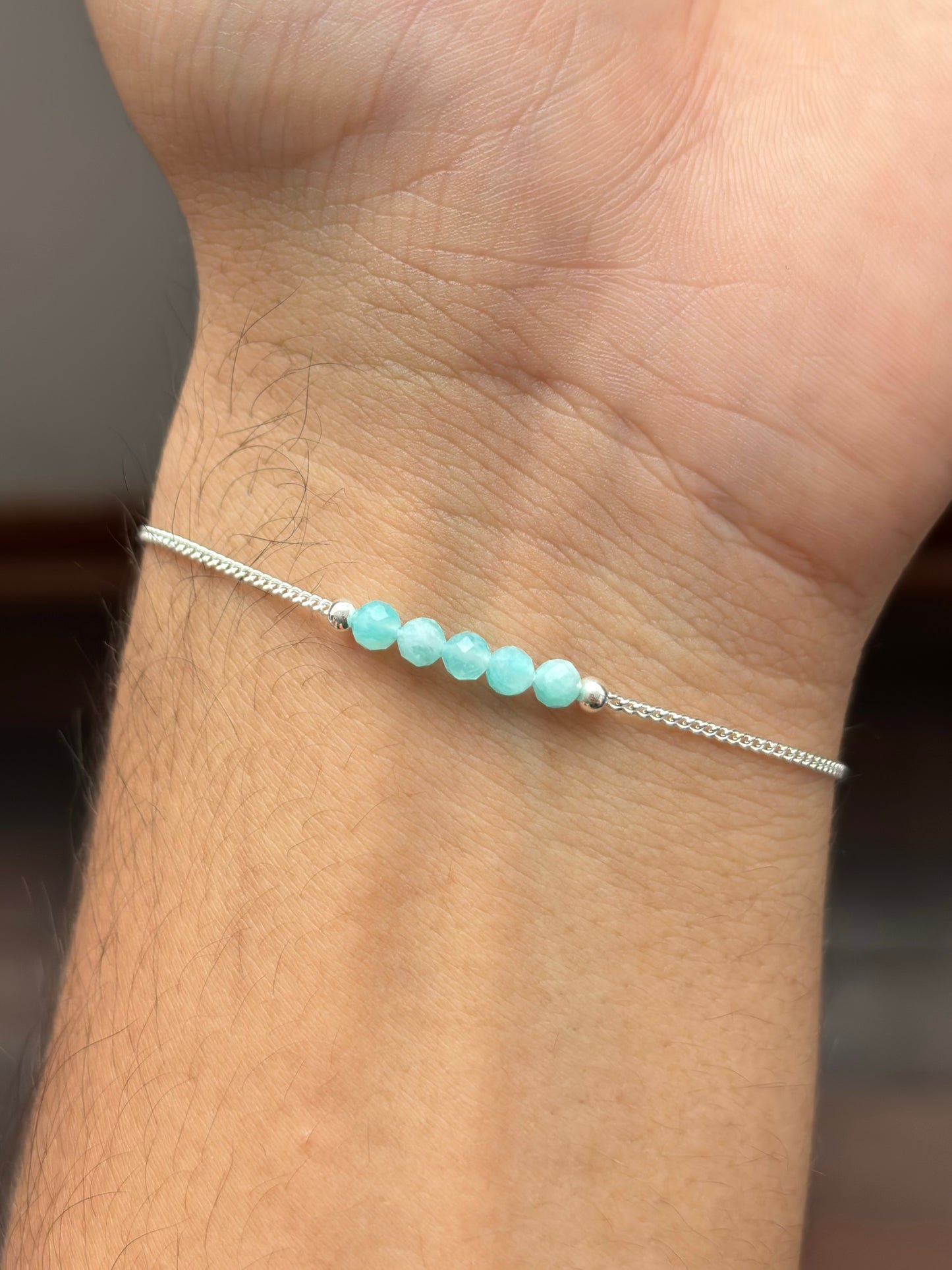 AMAZONITA PULSERA PLATA