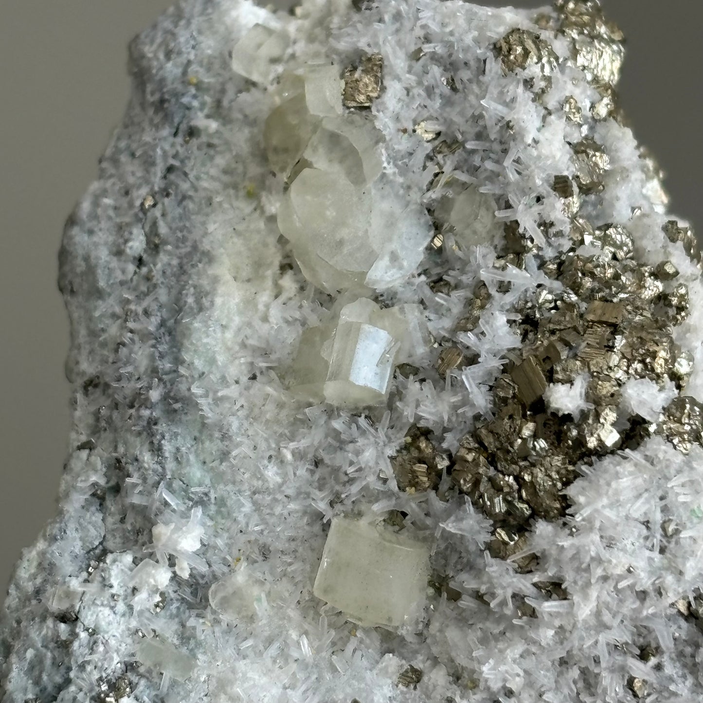 pyrite, apatite and crystal quartz