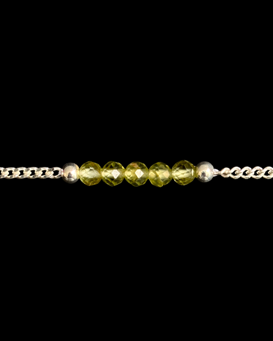 PERIDOTO PULSERA PLATA