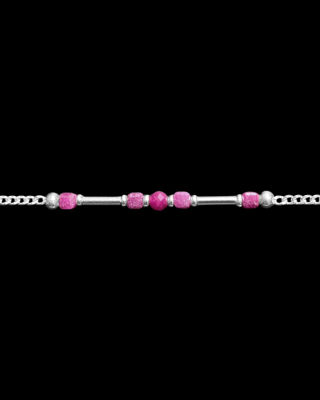 RUBÍ PULSERA PLATA