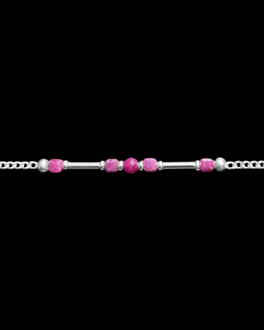 RUBÍ PULSERA PLATA