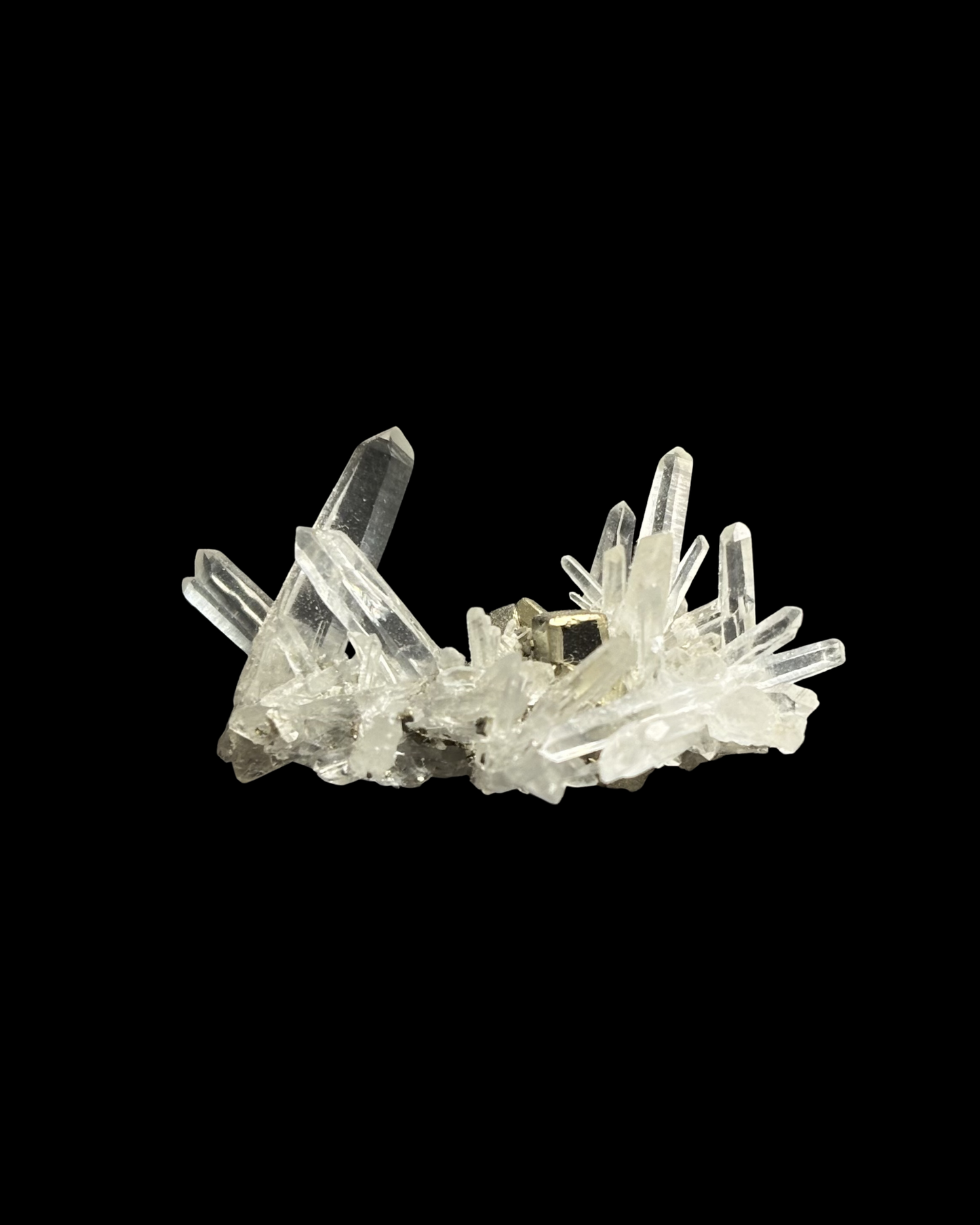 CUARZO CRISTAL Y PIRITA CLUSTER (M)