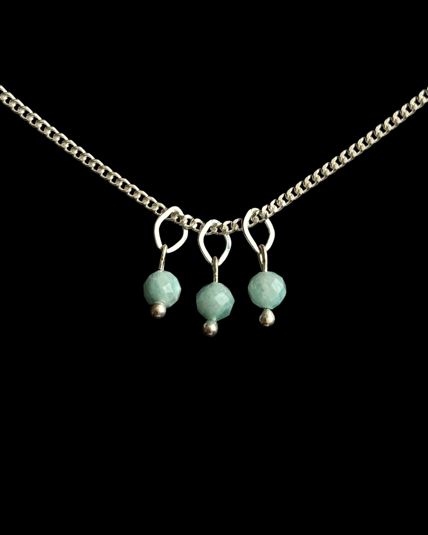 AMAZONITA COLLAR PLATA
