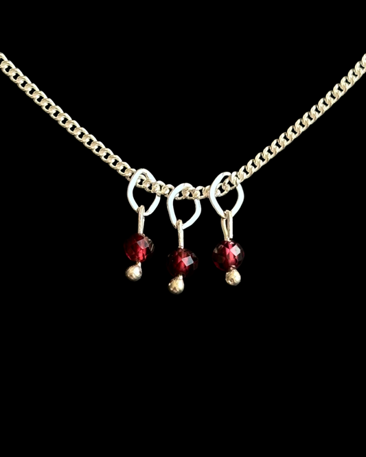 GRANATE COLLAR PLATA